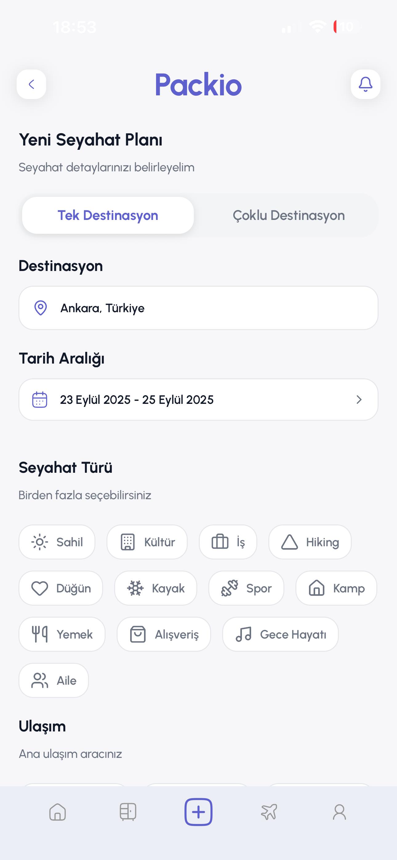 AI Valiz Önerileri